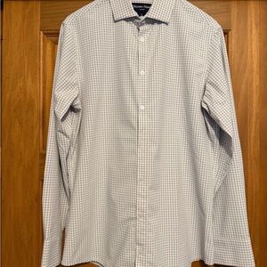 Mizzen+Main Blue Checkered Dress Shirt